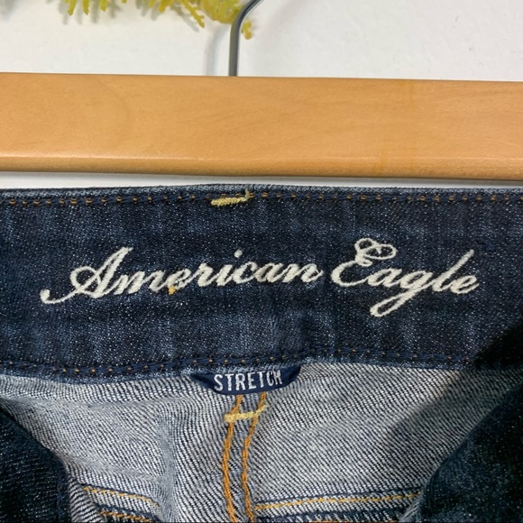 American Eagle Womens Artist Cropped Denim Jeans Size 2 Dark Wash Stretc… - Picture 11 of 16
